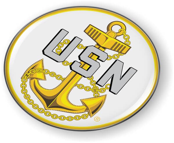 U.S. Navy Fouled Anchor - Chief Petty Officer Emblem (w)